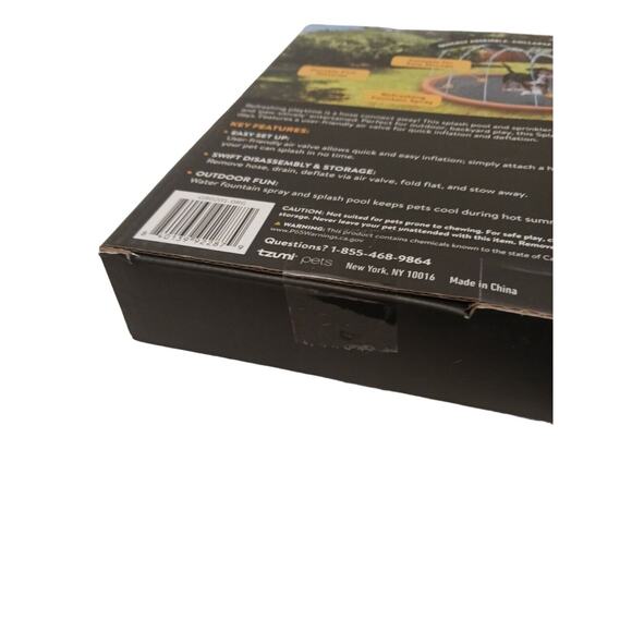 NEW Dog Splash Pad 39" Sprinkler Water Cool Off Play Matt Great Out Wading Pool - Picture 8 of 9